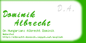 dominik albrecht business card